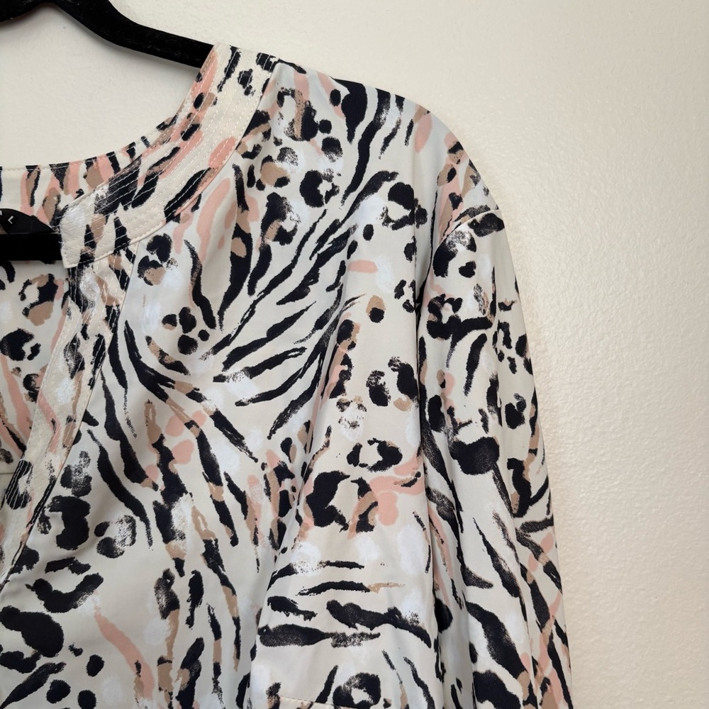 Tribal Multicolor Animal Print Blouse Size XL NWT - Picture 4 of 16